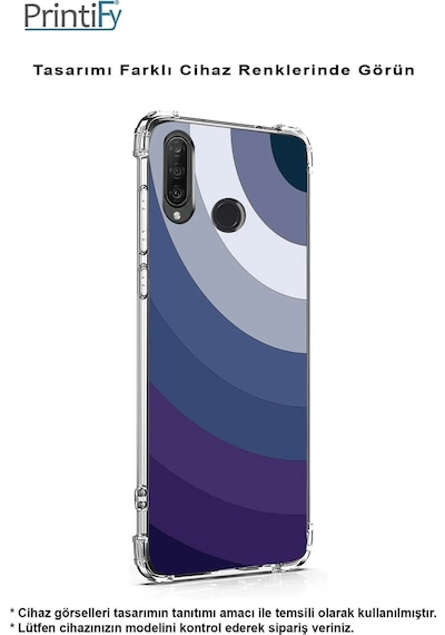 Tecno Camon 18 Uyumlu Köşe Korumalı Renk Cümbüşü E Tasarımlı Şeffaf Silikon Kılıf