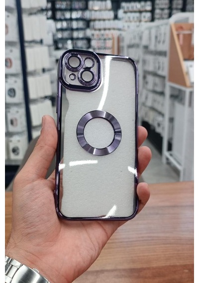 Apple Uyumlu iPhone 15 Plus Kılıf Köşeleri Renkli Şeffaf Kamera Korumalı Silikon Luxury Kapak