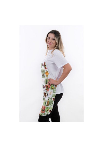 Jarse Frilly İkili Paket Sıvı Geçirmez Su Geçirmez Mutfak Önlüğü Zeytin