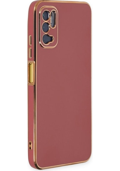 Redmi Note 11 Se Kılıf Parlak Yapılı Esnek Volet Silikon Kapak Kirmizi