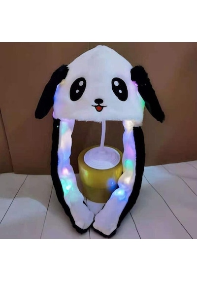 Panda Işıklı Kulakları Kalkan Şapka Tk-74