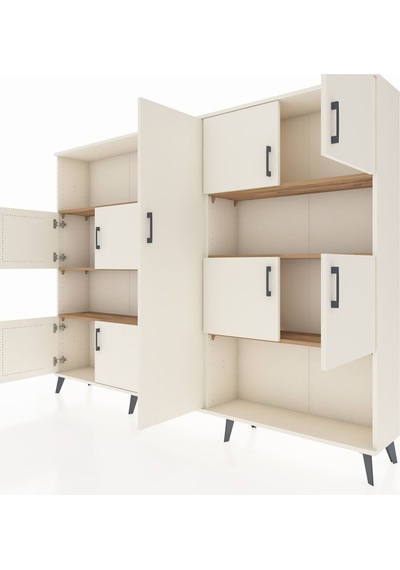 Arges Dolap 10 Raflı 9 Kapaklı 220x30x163 Aytaşı-aytaşı/çam Aytaşı-aytaşı/çam