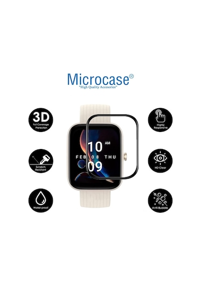 Amazfit Gts 4 Mini Tam Kaplayan Kavisli Ekran Koruyucu 3D Pet Fim - AL3385