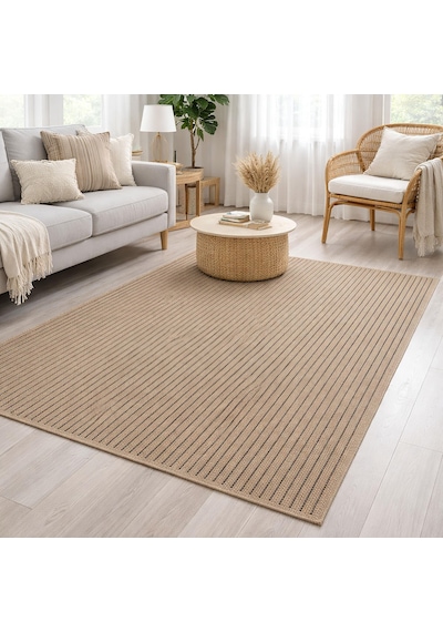Avanos Modern Kahve Hasır Dokuma Jüt Sisal Kilim Yıkanabilir Balkon Bahçe Mutfak Halı 8042a
