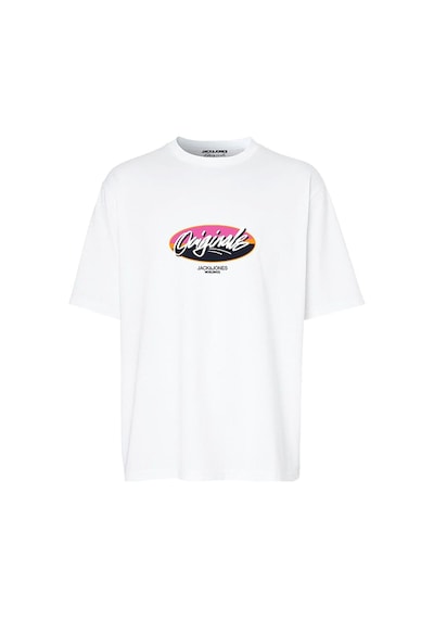 Beyaz Jack & Jones Erkek T-shirt 12255650 001