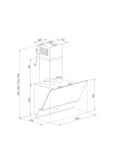 Tommatech TDE6001WG Duvar Tipi Davlumbaz  60 Cm