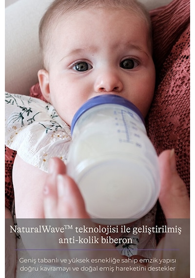 Lansinoh® 160 ML Biberon ve NaturalWave® Biberon Emziği (1 Ay+)