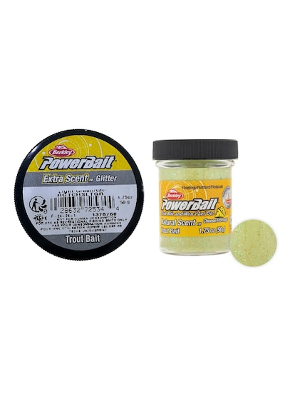 Berkley Powerbait Extra Cheese Simli Alabalılk Hamuru Light Green