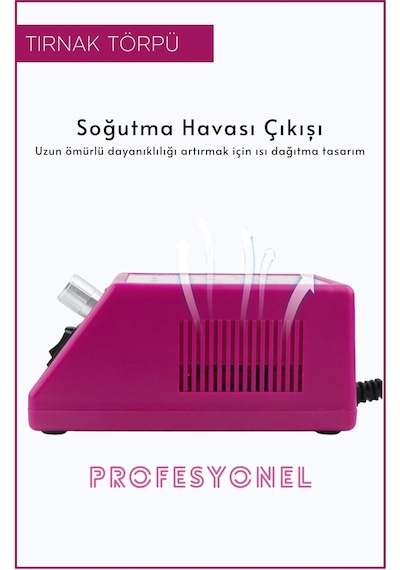Protez Tırnak Freze Makinesi Manikür Pedikür Tırnak Törpü Cihazı Elektrikli 6 Başlık