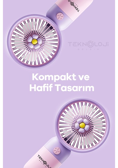 El Fanı Mini Pervane Soğutucu Şarjlı Portatif Taşınabilir Vantilatör