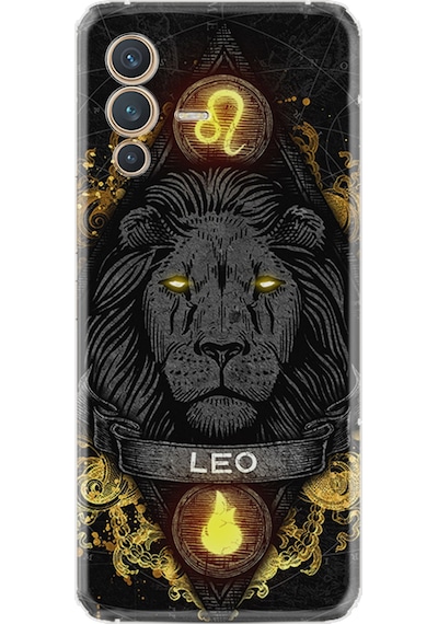 Vivo V23 Kılıf Resimli Desenli Silikon Platinium Series Leon 1841