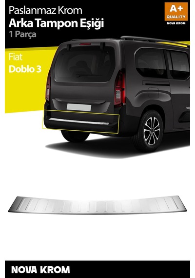 Fiat Doblo 3 Krom Arka Tampon Eşiği 2023 Üzeri