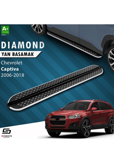 S-dizayn Chevrolet Captiva Diamond Krom Yan Basamak 183 Cm 2006-2018 A+ Kalite