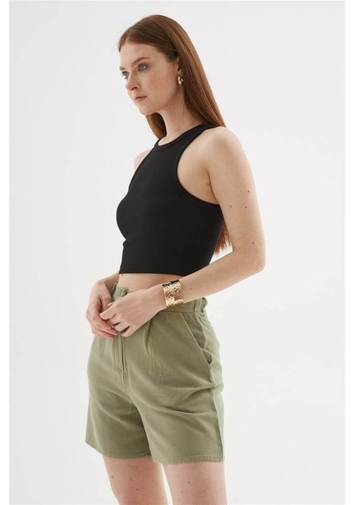 Crop Atlet Siyah Siyah