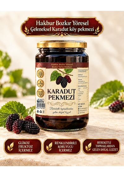Bozkır Tahin Merkezi Doğal & Katkısız Karadut Köy Pekmezi 800 G