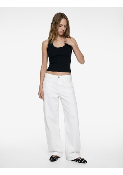 Koton Halter Yaka Kolsuz Pamuklu Crop Bluz Siyah 6sal30055ık Siyah