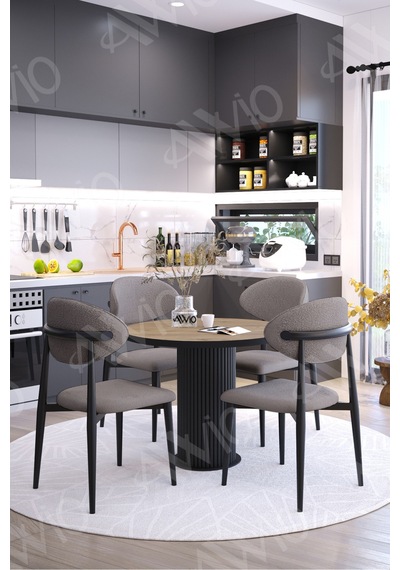 Avvio Afya Bohem Ayak Siyah Polo Sandalye 90x90 Mutfak Masa Sandalye Takımı Akçaağaç Avvio Afya Bohem Ayak Siyah Polo Sandalye 90x90 Mutfak Masa Sandalye Takımı Akçaağaç