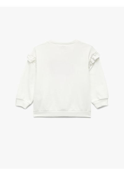 Koton Uzun Kollu Bisiklet Yaka Pamuklu Kalp Aplikeli Şardonlu Sweatshirt Ekru 6wmg10011ak Ekru Koton Uzun Kollu Bisiklet Yaka Pamuklu Kalp Aplikeli Şardonlu Sweatshirt Ekru 6wmg10011ak Ekru