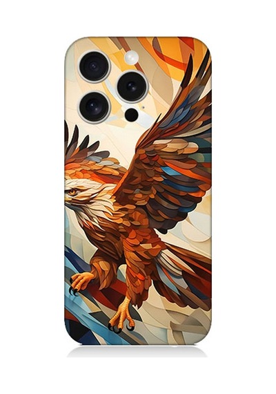 Apple Uyumlu iPhone 15 Pro Max Silikon Kılıf Uçan Savaşçı Kartal