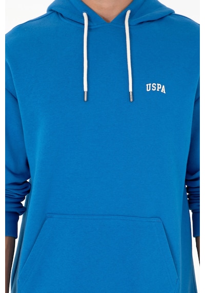 U.S. Polo Assn. Erkek Kapüşonlu Kobalt Basic Sweatshirt 50295149-VR077