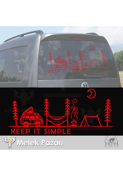 Yazı Tercihli Kamp, Karavan, Off Road Sticker