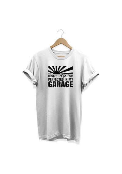 Garage Baskılı Beyaz T-shirt Beyaz
