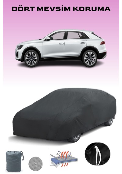 Siyah Audi Q8 Araba Brandası, Oto Örtüsü, Araba Çadırı Siyah