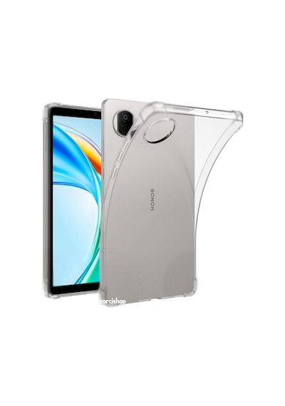 Honor Pad X7 8.7inç Uyumlu Kılıf Şeffaf Silikon Arka Tablet Koruma Kapak + Nano Esnek Ekran Koruyucu Arka Kapak