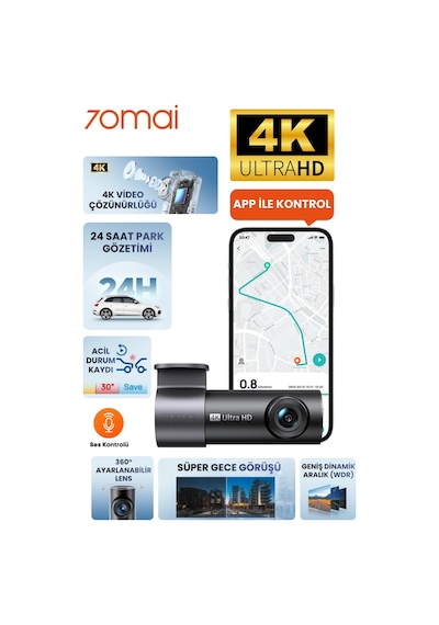 70mai M310 Plus 4k Ön Araç Kamerası
