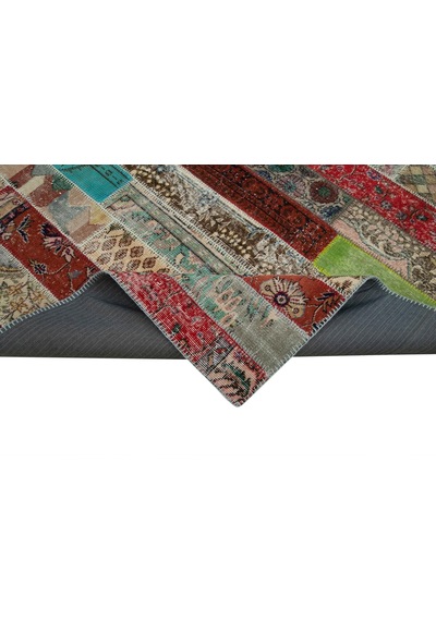 Bespoky Kiremit Patchwork Salon Halısı El Dokuma Çok Renkli