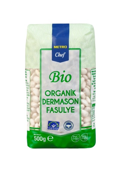 Metro Chef Bio Organik Dermason Fasulye 500 G Tarı