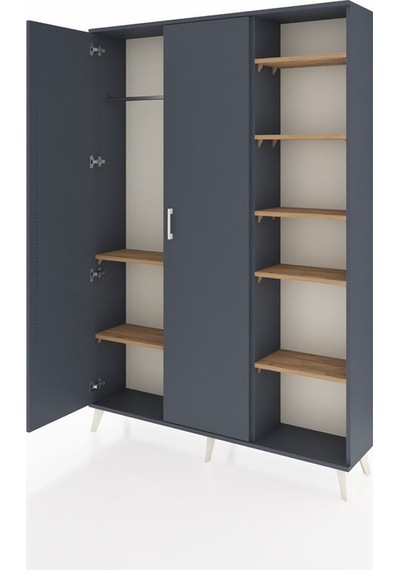 Arges Dolap 7 Raflı 2 Kapaklı Tek Askılı 132x30x195 Antrasit-antrasit/çam Antrasıt/atlas Çam Arges Dolap 7 Raflı 2 Kapaklı Tek Askılı 132x30x195 Antrasit-antrasit/çam Antrasıt/atlas Çam