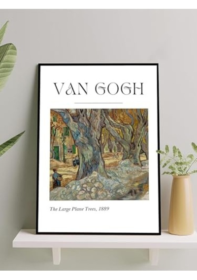 Large Trees Büyük Ağaçları Sanatsal Çerçeveli Tablo - Çerçeveli Poster
