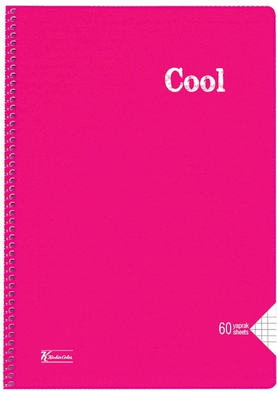 K.Color A4 60 Yaprak Kareli Pp Kapak Spiralli Cool Defter