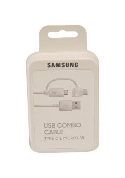 Samsung Uyumlu EP-DG930DWEGWW Micro USB & Type-C Şarj Kablosu 1.5 M Beyaz