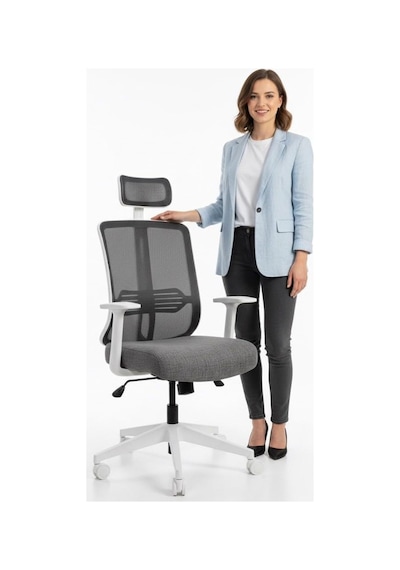 Zeon Büro Ofis Sistemleri // Comfort White Yönetici Koltuğu Ofis Çalışma Koltuğu Diğer