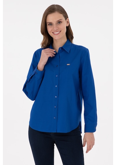 U.s. Polo Assn. Kadın Saks Gömlek Desenli 50297103-vr045 Saks