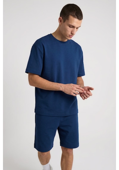 Parlament Oversize Fit Basic Erkek Şort Takım - 85292 Lacivert