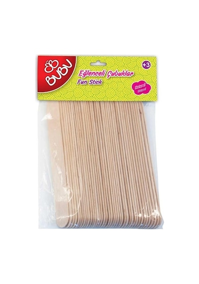 Bu-bu Eğlenceli Çubuklar Naturel 15 X 1.8 Cm 40 Lı Uzun