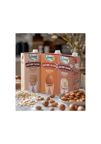 Nature Blend Bitkisel Bazlı Fındık İçeceği 1 L Vegan Laktozsuz X 4 Adet