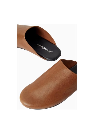 Camp Jeffrey Campbell Kadın Deri Fathom Terlik, Minimalist Günlük Tasarım Koyu Kahverengi