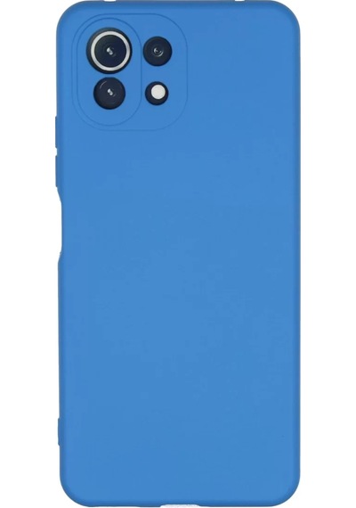 Newface Xiaomi Mi 11 Lite Kılıf Nano İçi Kadife Silikon - Mavi Resimdeki
