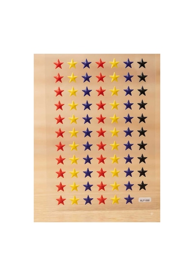 76 Adet Kabartmalı Yıldız Figürlü Sticker 1 Sayfa Diğer