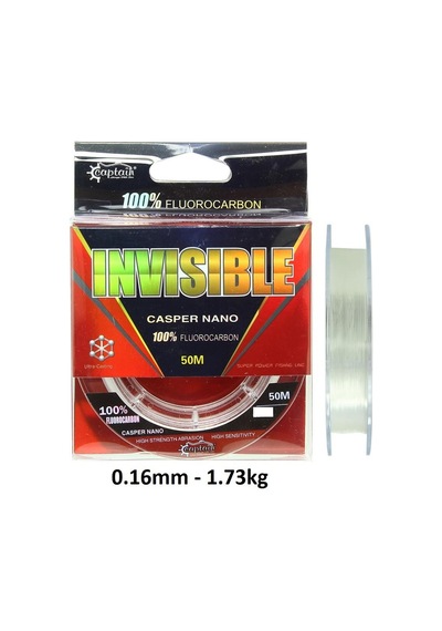 Captain Invisible Casper Nano 50m 0.16mm Fluorocarbon Misina