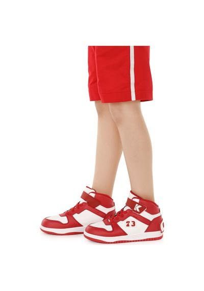 Kiko Kids Carde Günlük Cırtlı Erkek Çocuk Spor Ayakkabı Kırmızı Kırmızı