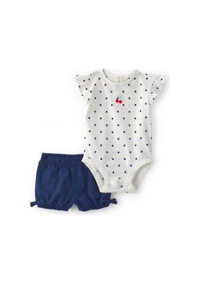 Carter's Kız Bebek Body Şort Set 1u564310 Mavi