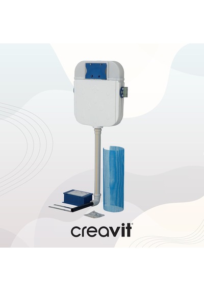 Creavit Gömme Rezervuar 3/6 Tuvalet Taşı Uyumlu Beyaz