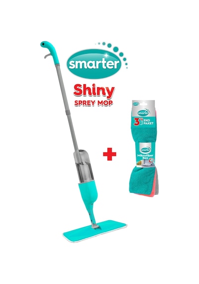 Smarter Shiny Sprey Mop + Mikrofiber Temizlik Bezi 3'lü