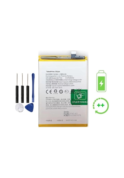 Realme C12 İle Uyumlu Güclendirilmis İthal Batarya Blp793
