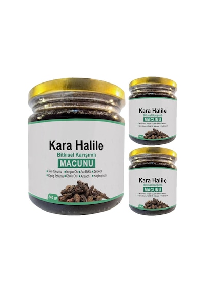 Kara Halile 3 Adet Bitkisel Karışımlı Terminalia Chebula Macunu 240 Gr